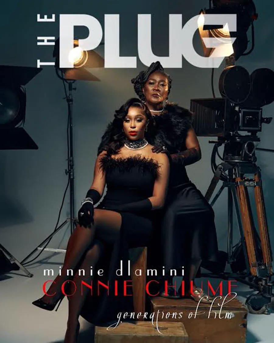 The Plug magazine cover featuring Minnie Dlamini and Connie Chiume, Generations of Film